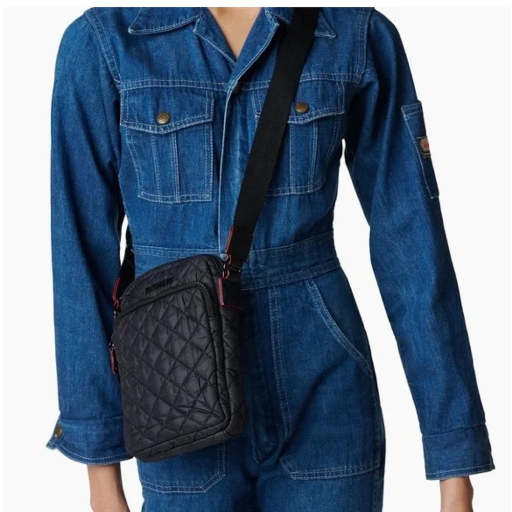 MZ Wallace Quilted Metro Black Crossbody Bag, Perfect Condition!
